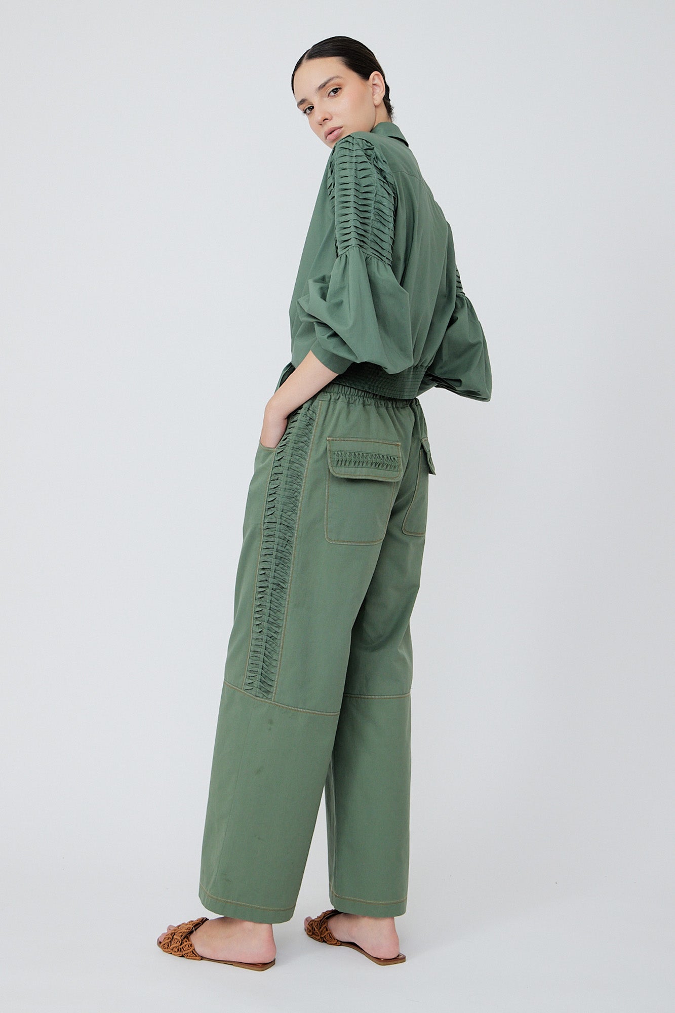 Ansley Blouse | Military Green