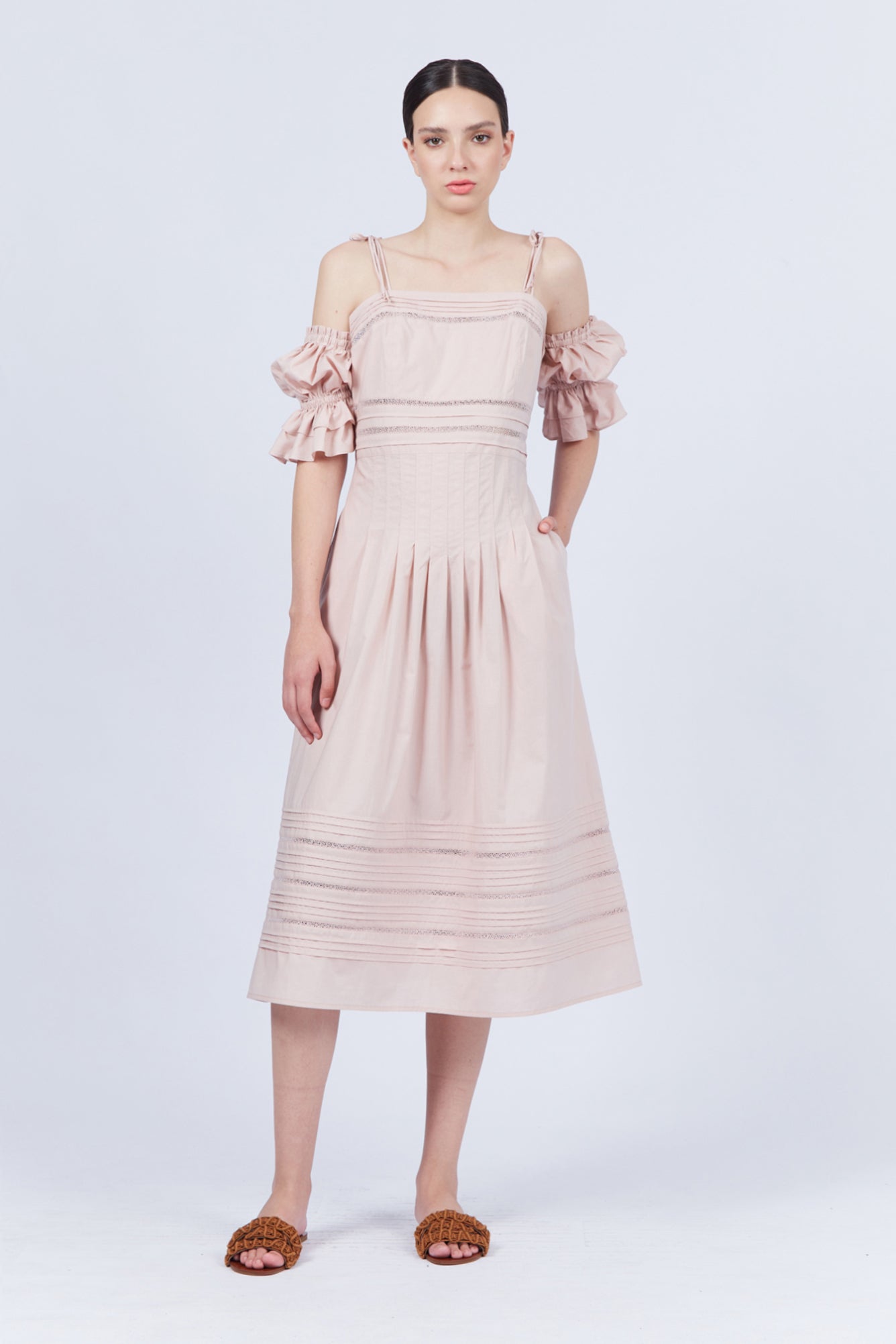 Sitka Semsch Women's Dresses, Dress, Nude, Size M, Pima Cotton
