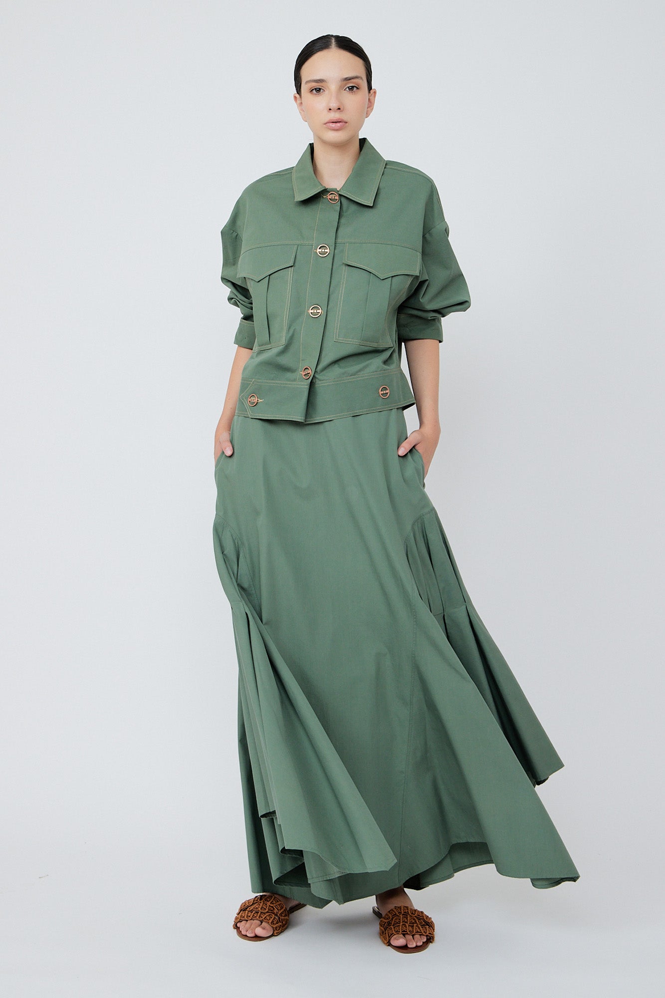 Taylor Skirt | Military Green
