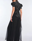 Africa Silk Overlay Pant | Black