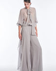 Africa Silk Overlay Pant | Silver