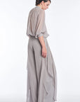 Africa Silk Overlay Pant | Silver