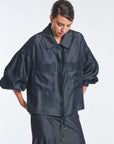 Ainhoa Denim Tencel Lightweight Jacket | Navy