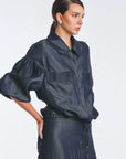 Ainhoa Denim Tencel Lightweight Jacket | Navy