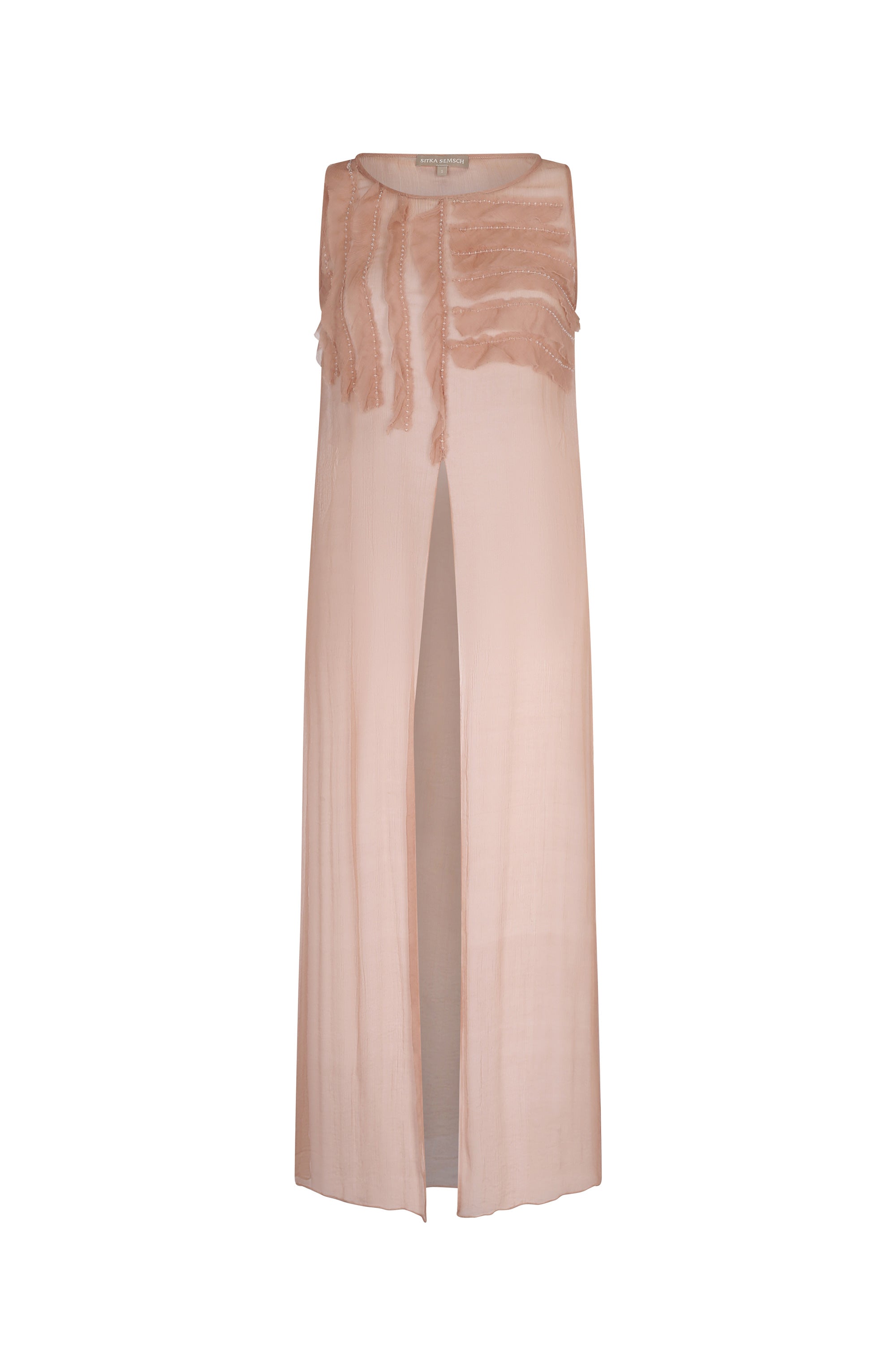 Be Blouse in Blush – Sleeveless Silk Blouse with Round Neckline | Sitka Semsch