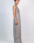 Be Blouse in Silver – Sleeveless Silk Blouse with Round Neckline | Sitka Semsch