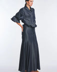 Berna Fluid Denim Midi Skirt