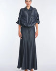 Berna Fluid Denim Midi Skirt