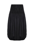 Bimba Cotton Balloon Midi Skirt | Black