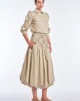 Bimba Cotton Balloon Midi Skirt | Pristine
