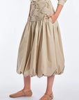 Bimba Cotton Balloon Midi Skirt | Pristine