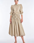Bimba Cotton Balloon Midi Skirt | Pristine