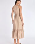 Elegant back silhouette of the Blake Dress, showing the fine double strap detail.