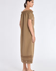 Understated back view of the Cameron Dress, showing its clean lines.