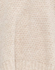 Chelsea Openwork Alpaca Poncho | Beige Melange