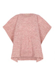Chelsea Openwork Alpaca Poncho | Rose Melange