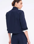 Clean back silhouette of the Daysi Jacket, showing the impeccable tailoring.