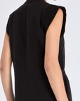 Elegant back view of the Denver Dress, showing the clean lines of its midi silhouette.