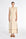 Denver Dress in Ecru – Sleeveless linen midi dress with embroidered hem by AMEDBAM, metal buttons, and fabric belt.