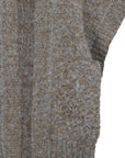 Elaine Poncho in Silver Melange with hand-woven texture and utility pockets