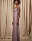 Gema Fluid Woven Strap Dress | Lavender