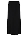 Indigo Linen Blend Skirt | Black