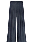 Kendra Denim Tencel Wide-Leg Pant | Navy
