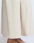 Kyla Pant in Prestine – 100% cotton palazzo pants with wide-leg silhouette and contrasting thread details on pockets and legs.
