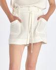 Lira Belted Linen Blend Short | Off White