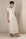 Logan Dress in Ecru – Hand-Embroidered Midi Dress with Bateau Neckline