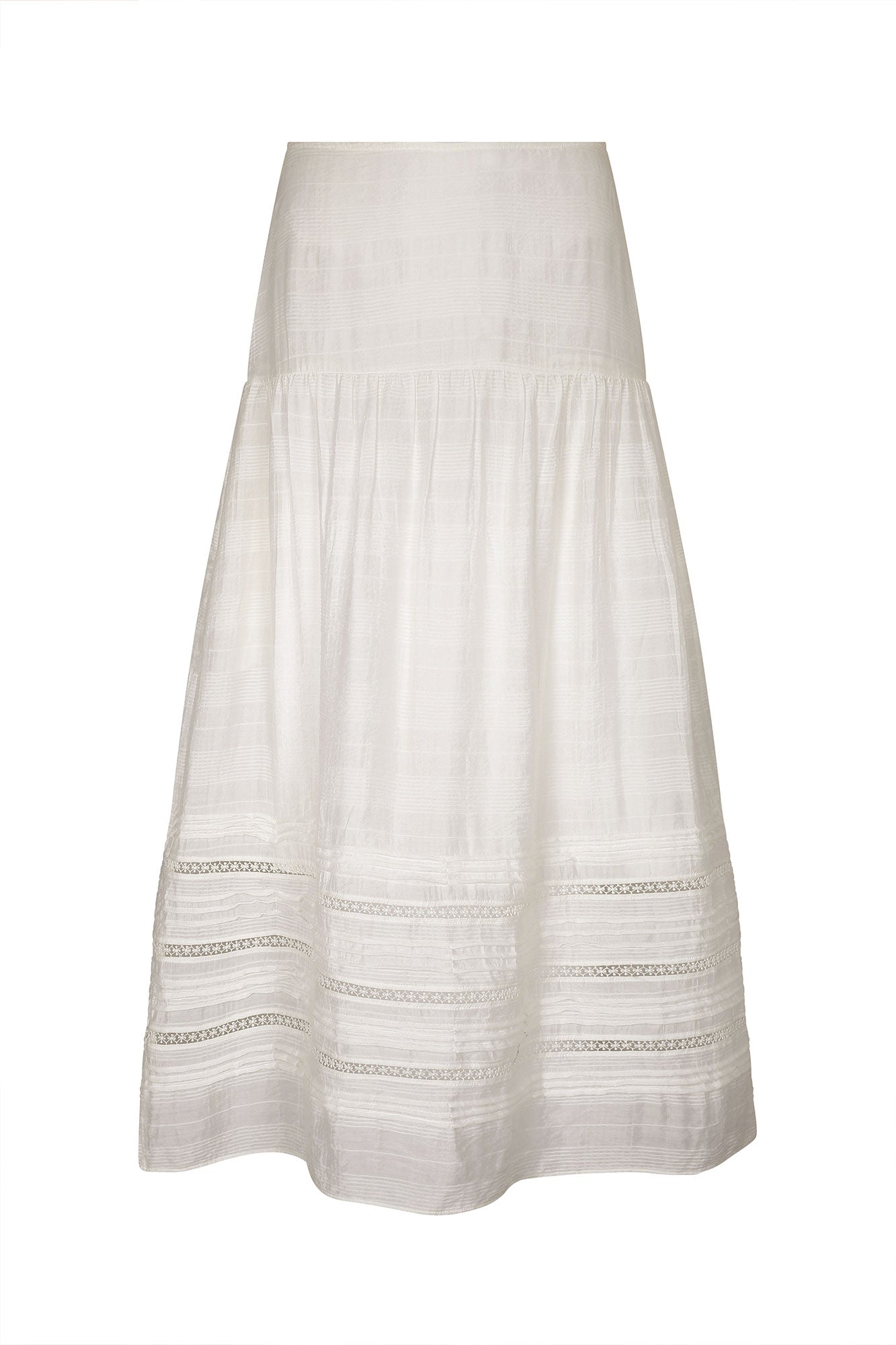 Luanda High-Waist Skirt in Off White.