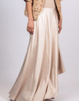 Mariani Skirt in Silver – Timeless asymmetrical silk skirt with a refined silhouette.
