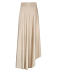 Mariani Skirt in Silver – Timeless asymmetrical silk skirt with a refined silhouette.