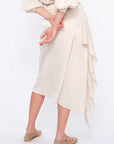 Olenka Asymmetric Ruched Skirt | Pristine
