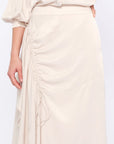 Olenka Asymmetric Ruched Skirt | Pristine
