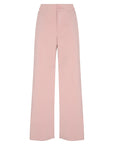 Front view of the Parker Trouser in Rose, showcasing its clean, straight-leg silhouette.