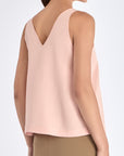 Clean back silhouette of the Ryan Top, showing its relaxed, elegant fit.