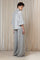 Bellami Pant in Silver – Elegant wide-leg silk pants with flowing silhouette.