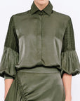 Tilsa Artisan Detail Blouse | Olive