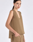 Valencia Adjustable Hem Blouse | Taupe