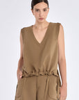Valencia Adjustable Hem Blouse | Taupe