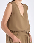 Valencia Adjustable Hem Blouse | Taupe