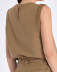 Valencia Adjustable Hem Blouse | Taupe