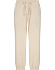 Zayla Pant in Ecru, relaxed jogger style with patch pockets and metal-tipped drawstrings.