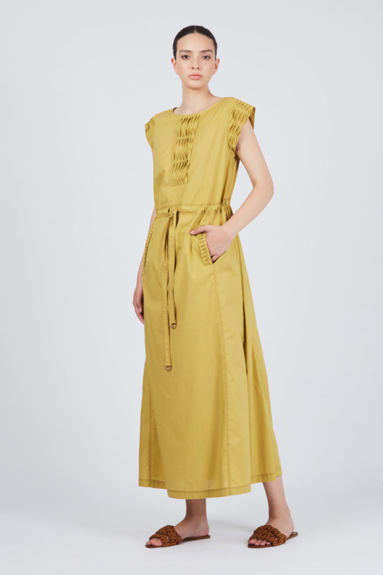 Sitka Semsch female Dress Maxi Dress Cress Green Size XS Cotton Sleeveless, Maxi, Belt, Pockets, Smocked Details, Timeless and versatile, the Sitka Semsch female Dress Maxi Dress Cress Green Size XS Cotton Sleeveless, Maxi, Belt, Pockets, Smocked Details, Timeless and versatile, the
