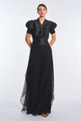 Africa Silk Overlay Pant | Black