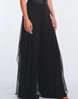 Africa Silk Overlay Pant | Black