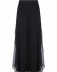 Africa Silk Overlay Pant | Black