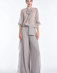 Africa Silk Overlay Pant | Silver