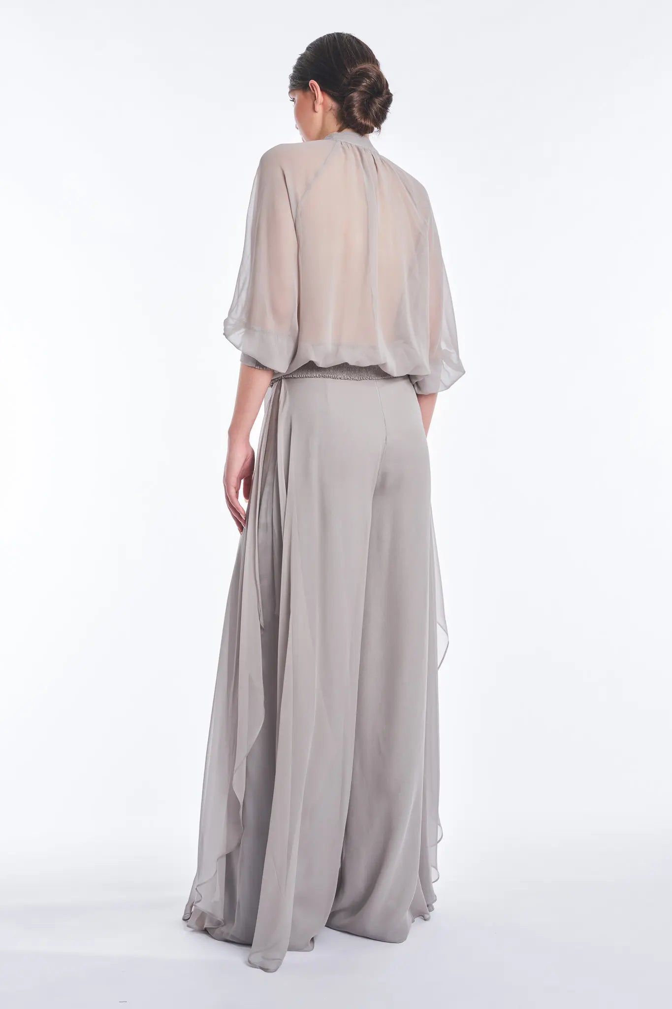 Africa Silk Overlay Pant | Silver